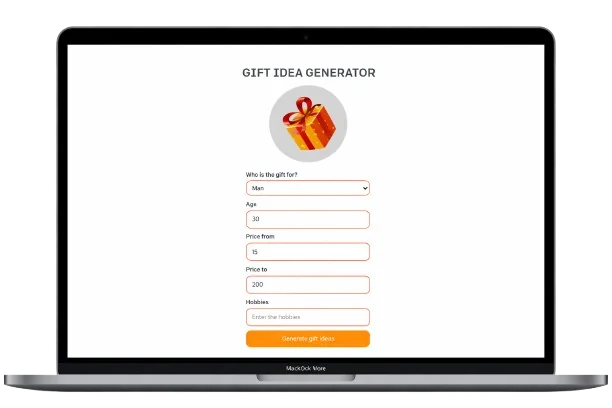 Gift Idea Generator - Desktop view
