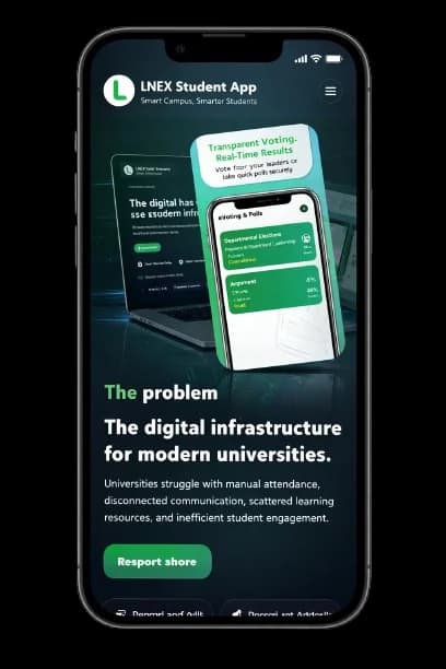 LNEX Student App - Mobile view