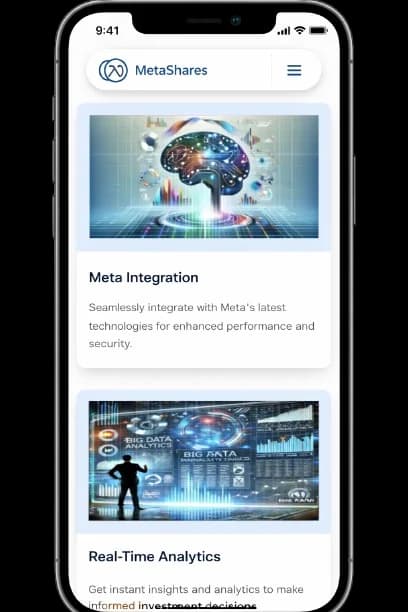 MetaShares - Mobile view