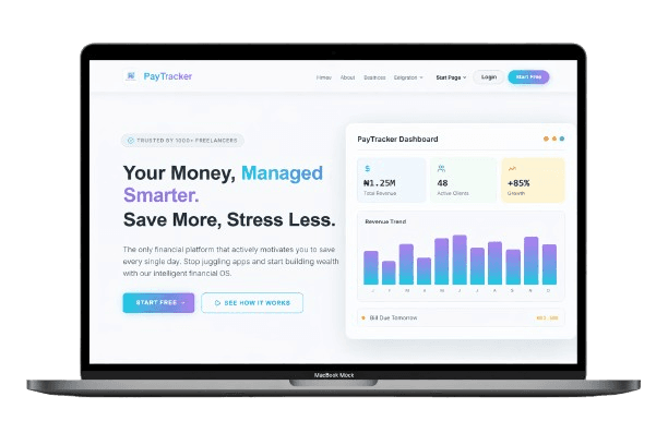 PayTracker - Desktop view