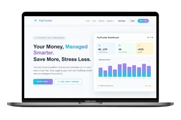 PayTracker - Desktop view