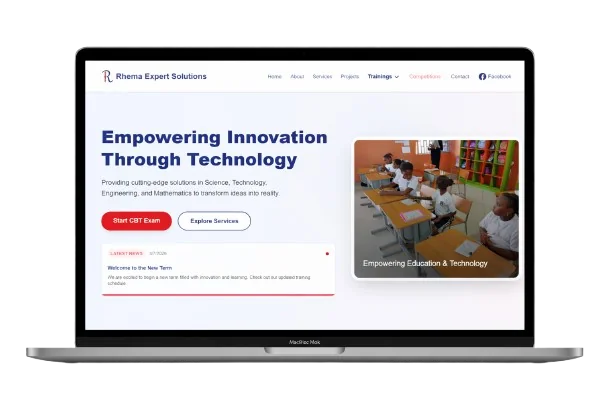Rhema Expert Solutions - Desktop view